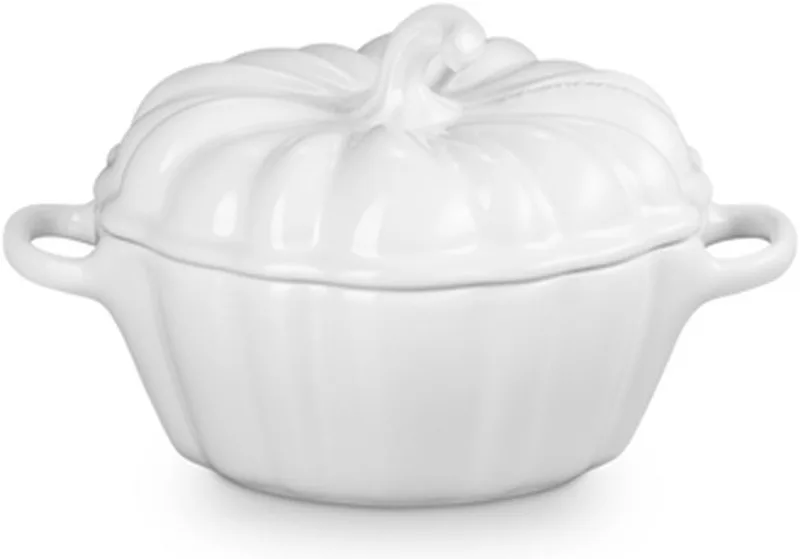 Mini-Braad-/Stoofpan - "Pompoen" - in Aardewerk - 16 Cm by Le Creuset in White – product photo