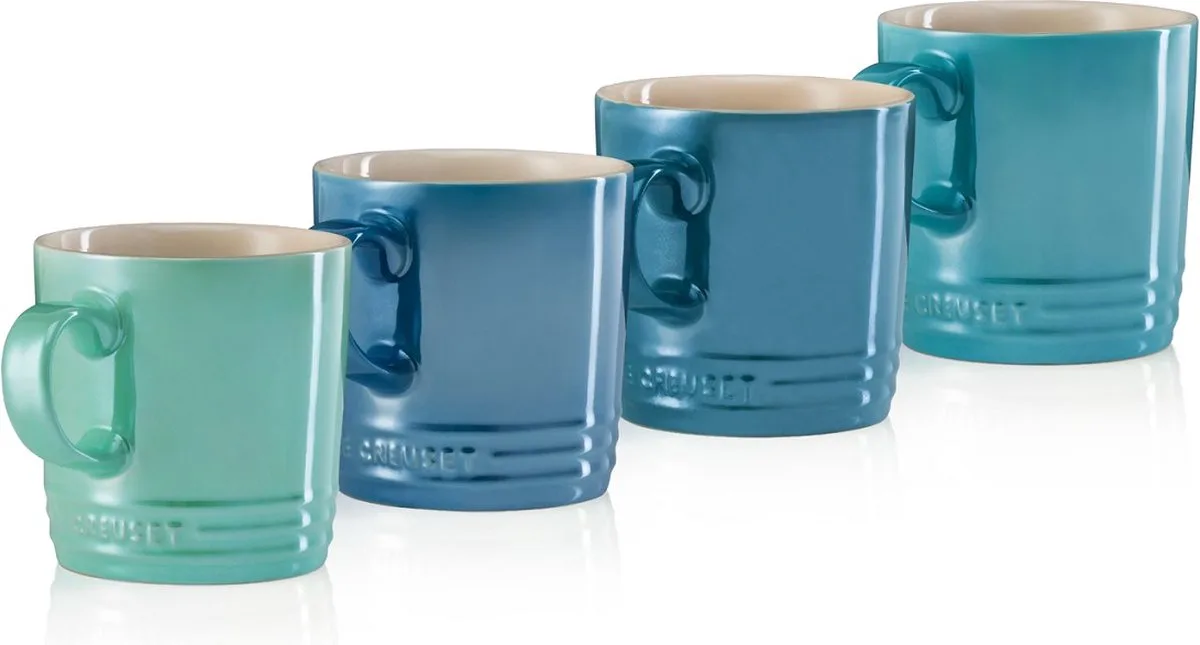 Mokken - Metallic - 350 ml - 4 stuks van Le Creuset in Blauw – productfoto