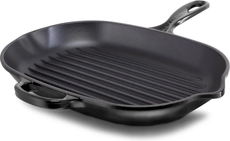 Ovale Grillpan 32 cm by Le Creuset in Mat Zwart – product photo