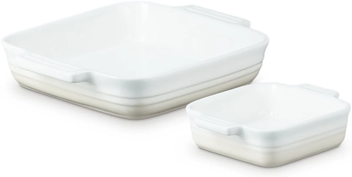 Ovenschaal - Classic - Set van 2 Stuks van Le Creuset in Meringue – productfoto