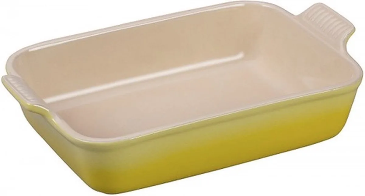 Ovenschaal Heritage Soleil - 19 x 14 cm / 1.1 Liter van Le Creuset in Geel – productfoto