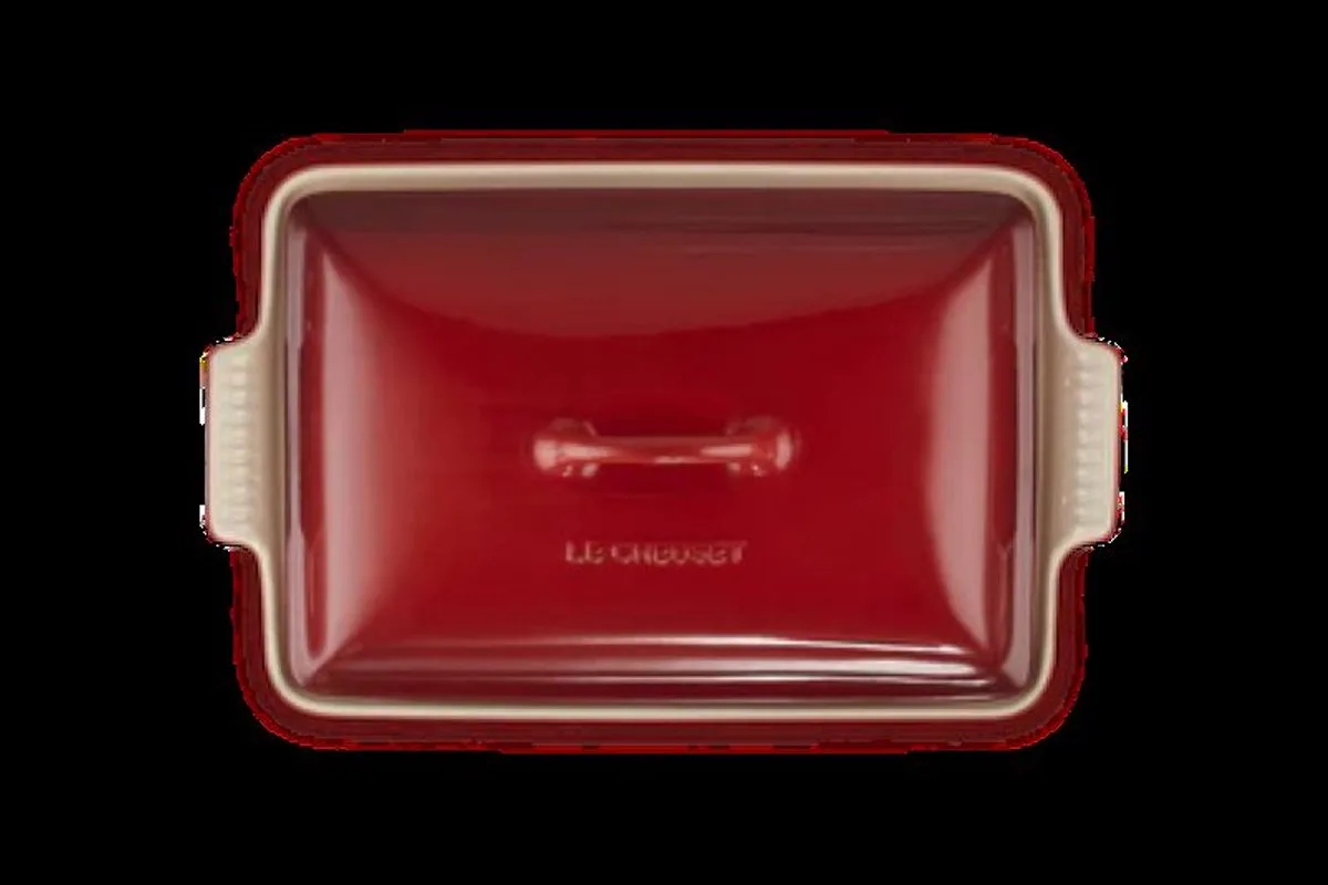Ovenschaal Rechthoekig - 3,8L + deksel van Le Creuset in Kersenrood – productfoto