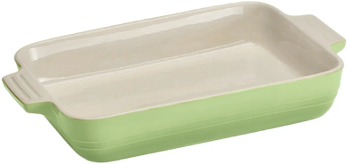 Ovenschaal Rechthoekig Classic in Aardewerk PALM van Le Creuset in Groen – productfoto