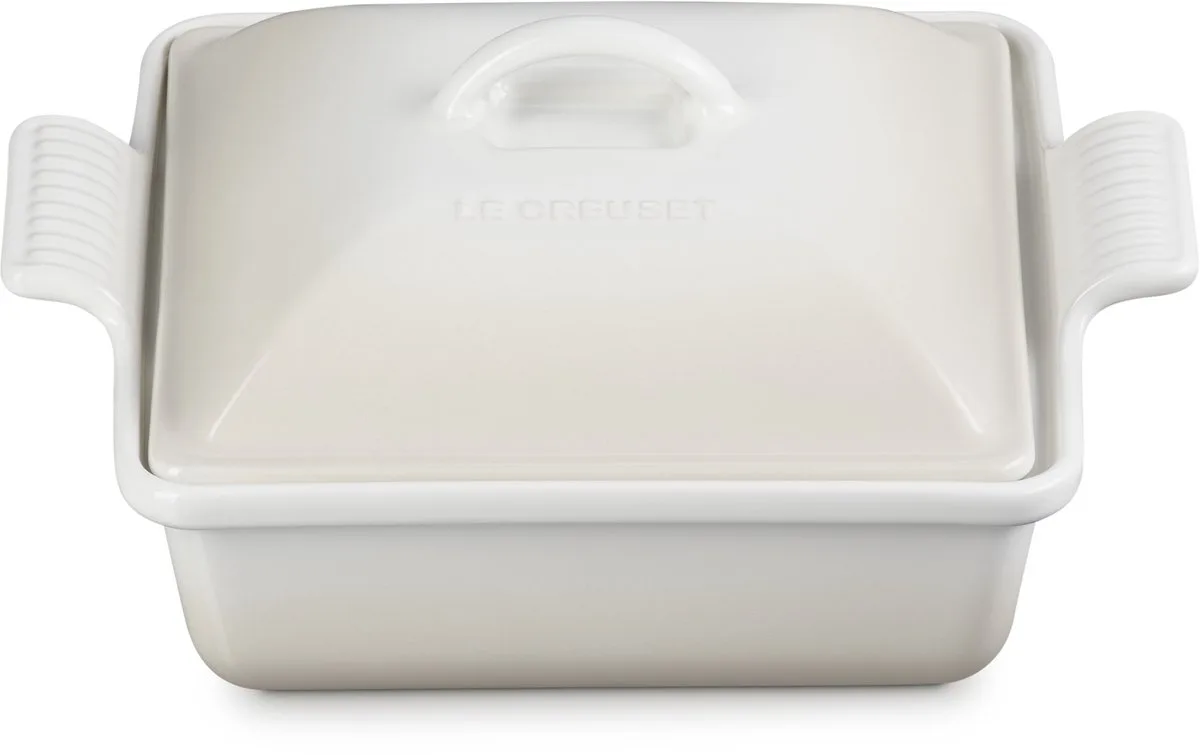 Ovenschaal - Vierkant - Met Deksel - 23x23 Cm / 2,4 Liter - Meringue by Le Creuset in Cream – product photo