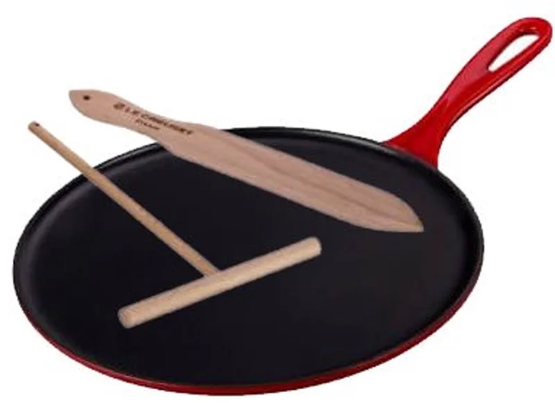Pannenkoekenpan / Crepepan Tradition - ø 27 cm by Le Creuset in Kersenrood – product photo