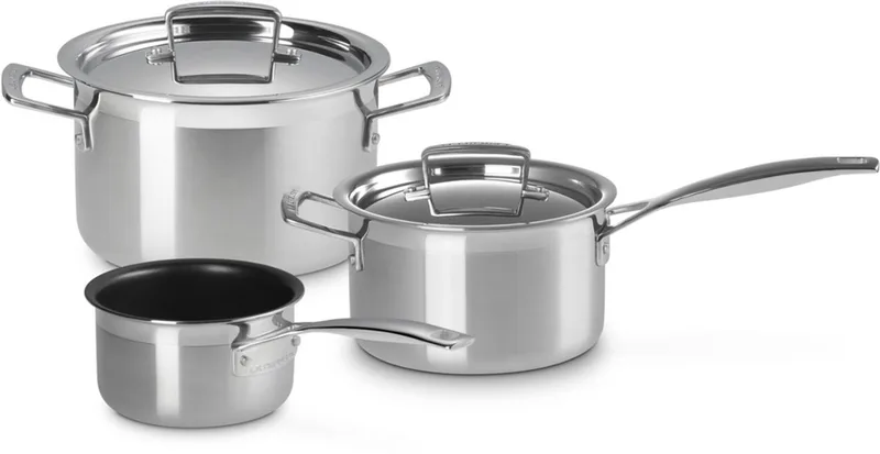 Pannenset 3-delig Classic von Le Creuset in Silber – Produktfoto