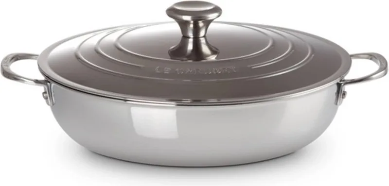 Provençaalse Hapjespan 30 cm - Inductie - Met deksel - 4,3 L fra Le Creuset i Rvs – produktbillede