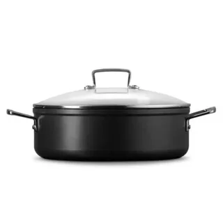 Provencaalse Hapjespan - Sauteuse - Les Forgées TNS - ø 28 cm / 5.4 liter - standaard anti-aanbaklaag de Le Creuset en Noir – photo produit 2 sur 5