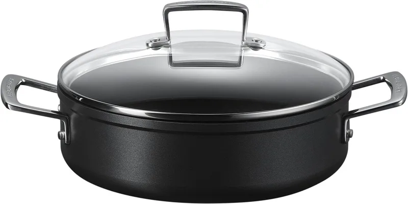 Provencaalse Hapjespan - Sauteuse - Les Forgées TNS - ø 28 cm / 5.4 liter - standaard anti-aanbaklaag de Le Creuset en Noir – photo produit 1 sur 5
