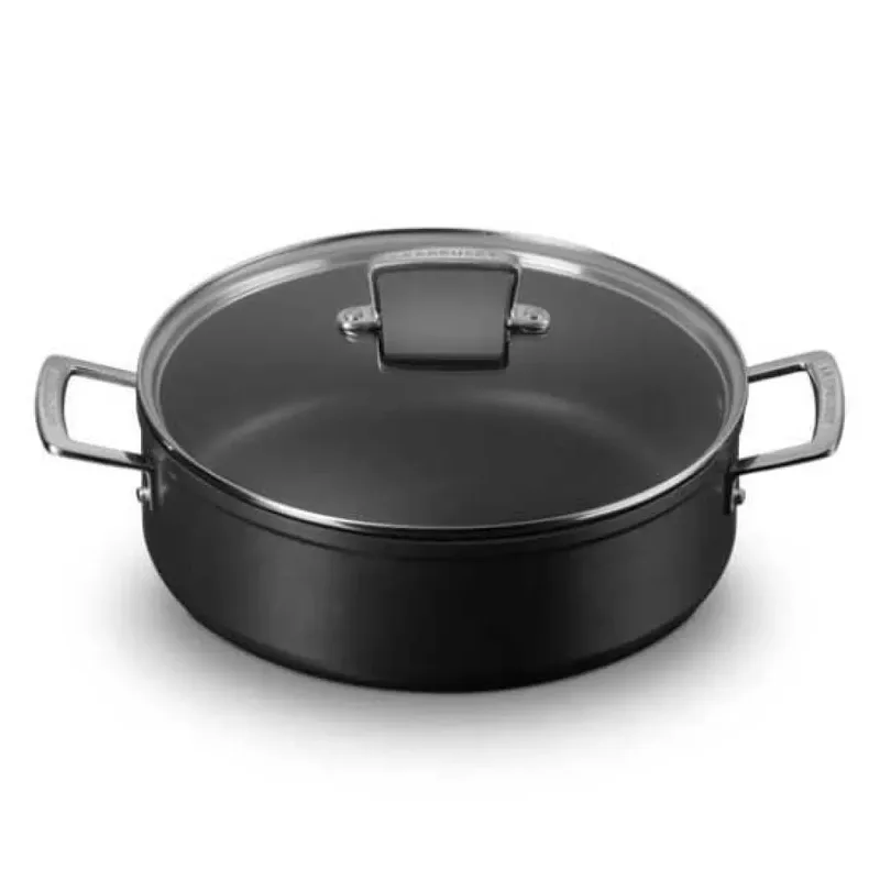 Provencaalse Hapjespan - Sauteuse - Les Forgées TNS - ø 28 cm / 5.4 liter - standaard anti-aanbaklaag de Le Creuset en Noir – photo produit 3 sur 5