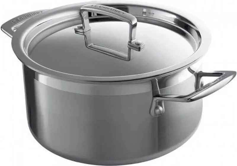 RVS Lage kookpan 5,3L - 24cm by Le Creuset in Silver – product photo