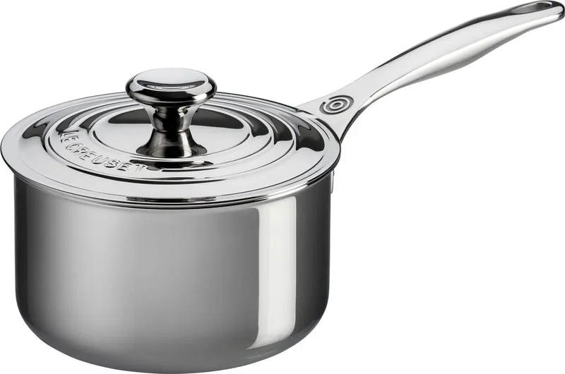 RVS - Steelpan met deksel 18cm 2,90l by Le Creuset in Silver – product photo
