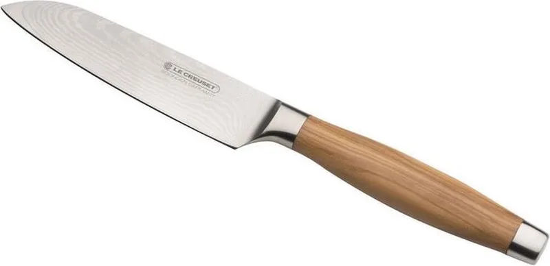 SANTOKU MES 13CM DAMAST LEMMET HOUTEN HEFT de Le Creuset en Argent – photo produit