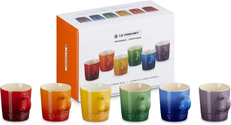 Set van 6 Espressokopjes Rain Bow 0,1L von Le Creuset in Rain Bow, Regenboog – Produktfoto