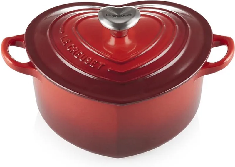 Signature - Braadpan hart 20cm rood de Le Creuset en Kersenrood – photo produit