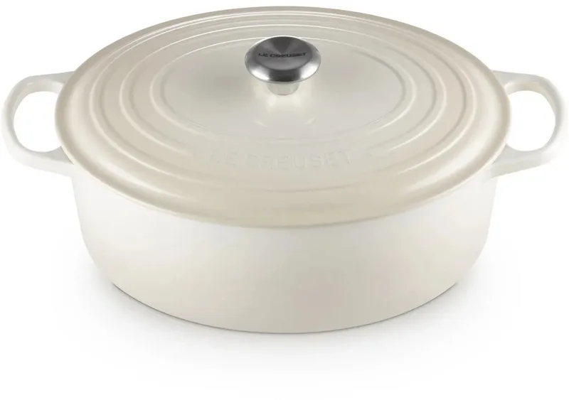 Signature - Braadpan - Ovaal - 33 cm - 7,5 L - Inductie de Le Creuset en Meringue – photo produit