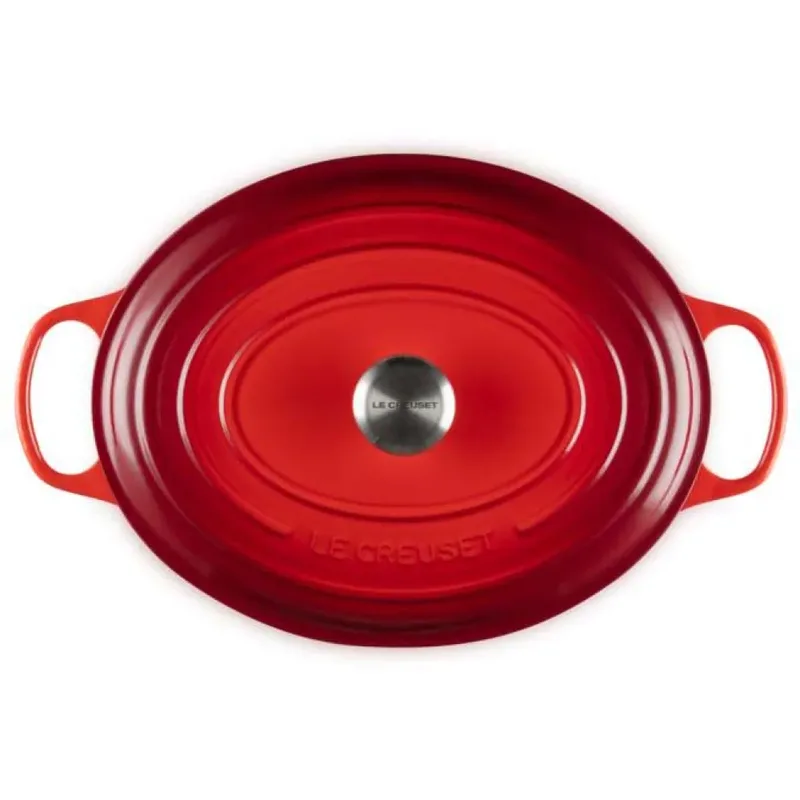 Signature - Braadpan - Ovaal - 35 cm - 8,9 L - Inductie van Le Creuset in Kersenrood – productfoto 3 van 4