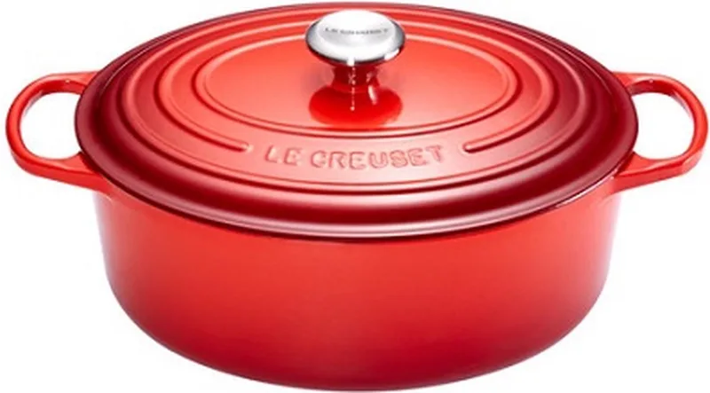 Signature - Braadpan - Ovaal - 40 cm - 13,9 L - Inductie de Le Creuset en Kersenrood – photo produit 1 sur 4
