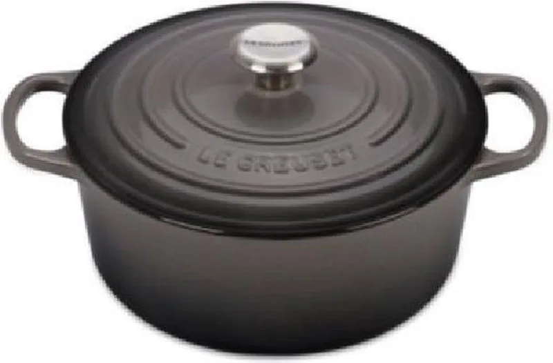 Signature braadpan rond 26cm Flint de Le Creuset en Gris – photo produit