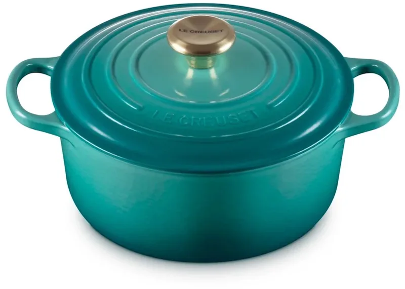 Signature Braadpan - Stoofpan 2,4 l - 20 cm - Blue Riviera von Le Creuset in Blau – Produktfoto