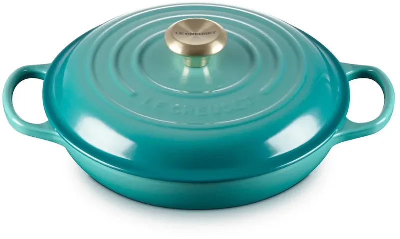 Signature Braadpan - Stoofpan Signature Braadpan - 3,5 L 30cm - Blue Riviera by Le Creuset in Yellow – product photo
