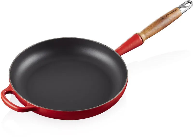 Signature Koekenpan met houten handvat Ø 26cm 2,0L de Le Creuset en Kersenrood – photo produit