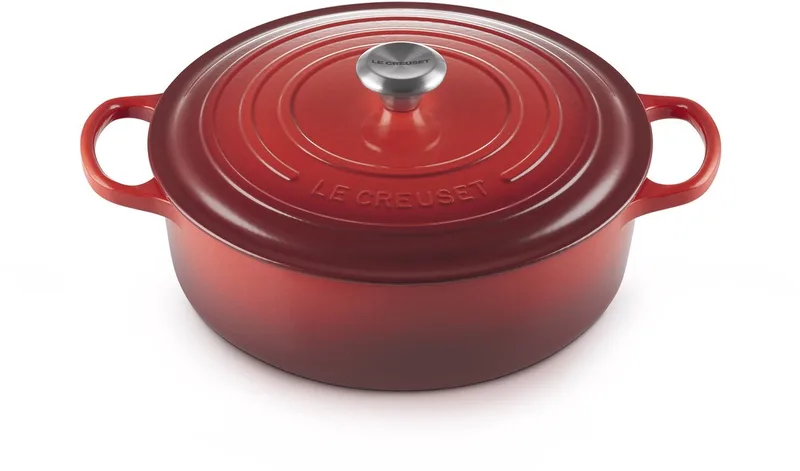 Signature Lage Braadpan Ø 30cm 6,20l by Le Creuset in Kersenrood – product photo