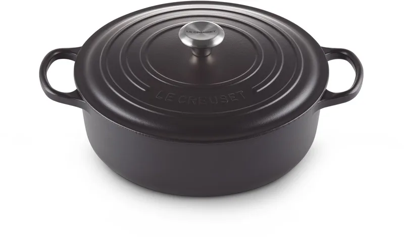 Signature Lage Braadpan Ø 30cm 6,20l by Le Creuset in Mat Zwart – product photo