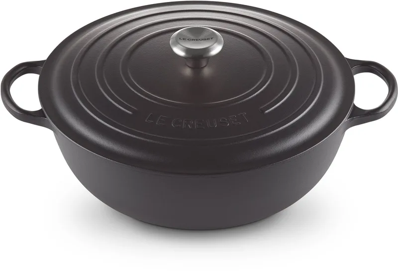 Signature Marmite Ø 26cm 4,1l by Le Creuset in Mat Zwart – product photo