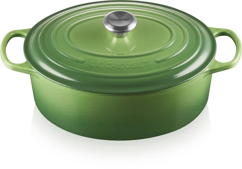 Signature ovale braadpan - 6,3L - 31cm - Groen von Le Creuset in Bamboo – Produktfoto