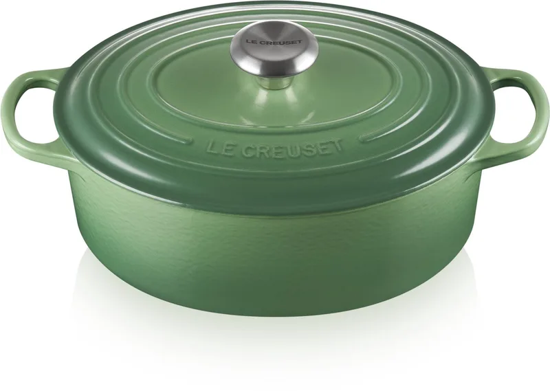Signature Ovale Braadpan Green Ø 29 cm 4,7 L von Le Creuset in Bamboo – Produktfoto