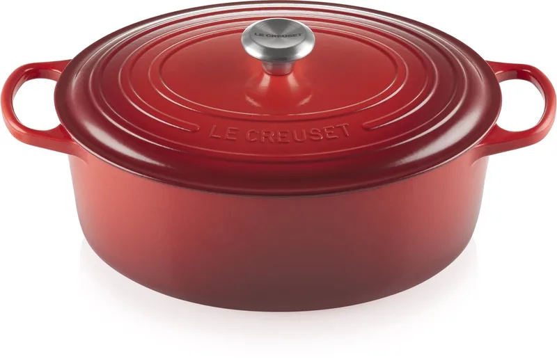 Signature Ovale Braadpan Ø 33 cm 7,5 L by Le Creuset in Kersenrood – product photo