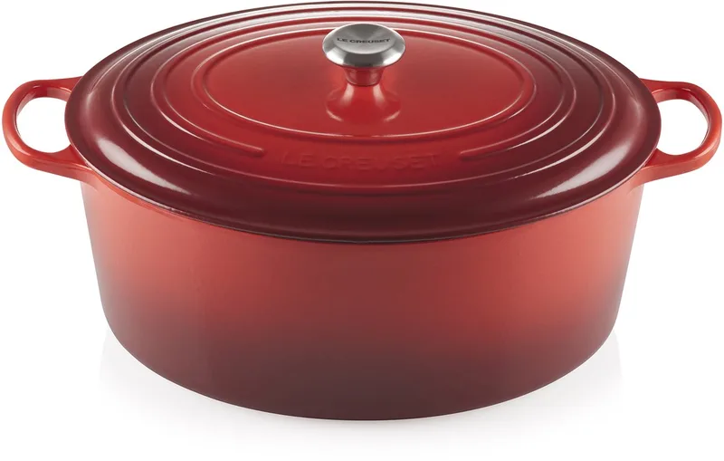 Signature Ovale Braadpan Ø 40 cm 13,9 L de Le Creuset en Kersenrood – photo produit
