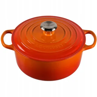 Signature Ronde Braadpan 24 cm Oranje van Le Creuset in Oranjerood – productfoto 1 van 3