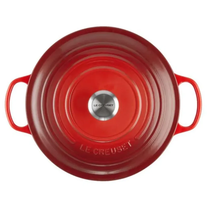 Signature Ronde Braadpan 28 cm Cerise - Gietijzer de Le Creuset en Kersenrood – photo produit 3 sur 4