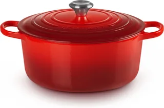Signature Ronde Braadpan 28 cm Cerise - Gietijzer de Le Creuset en Kersenrood – photo produit 1 sur 4