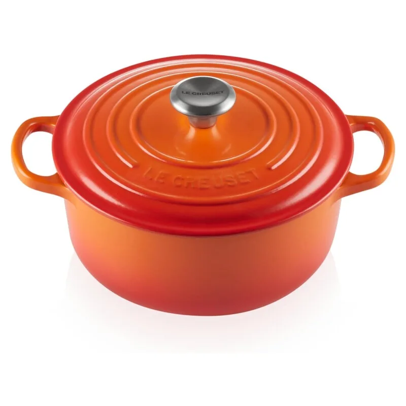 Signature Serie runder Gusseisen-Bräter mit Deckel - 20 cm - 2,4 L - für alle Herdarten geeignet - Flamme by Le Creuset – product photo