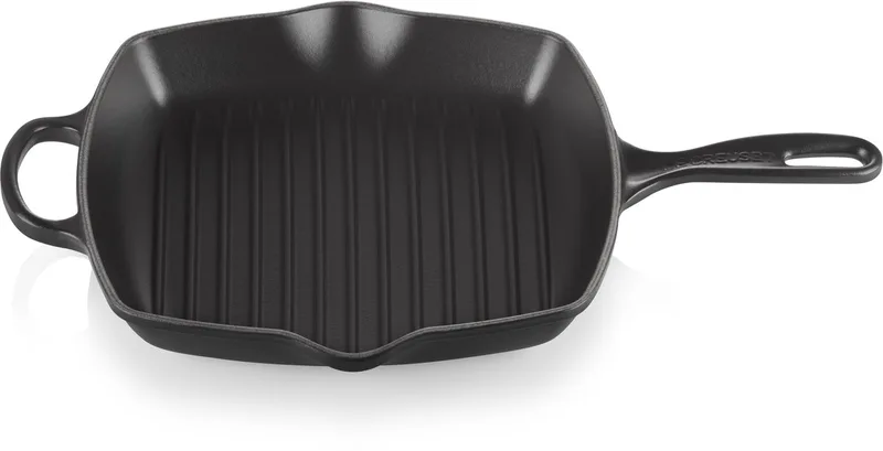 Signature Vierkante Grillpan 26cm de Le Creuset en Mat Zwart – photo produit
