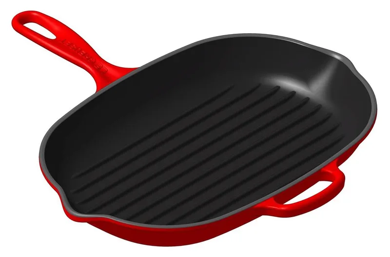 Skillet Grill Ovaal - 32 CM by Le Creuset in Kersenrood – product photo
