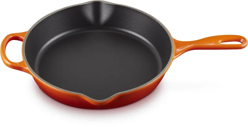 Skillet Hoog 26 cm Signature - Gietijzer - BBQ by Le Creuset in Oranjerood – product photo