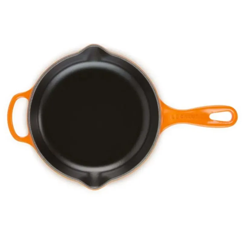 Skillet Signature - Ø 20 cm - Geëmailleerde Anti-aanbaklaag - Geschikt voor Alle Warmtebronnen, inclusief Inductie - Vaatwasserbestendig - Levenslange Garantie de Le Creuset en Oranjerood – photo produit 2 sur 3