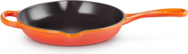 Skillet Signature - Ø 20 cm - Geëmailleerde Anti-aanbaklaag - Geschikt voor Alle Warmtebronnen, inclusief Inductie - Vaatwasserbestendig - Levenslange Garantie de Le Creuset en Oranjerood – photo produit 1 sur 3