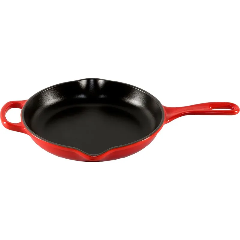 Skillet Signature - Ø 23 cm - Geëmailleerde Anti-aanbaklaag - Geschikt voor Alle Warmtebronnen, inclusief Inductie - Vaatwasserbestendig - Levenslange Garantie de Le Creuset en Kersenrood – photo produit 3 sur 6