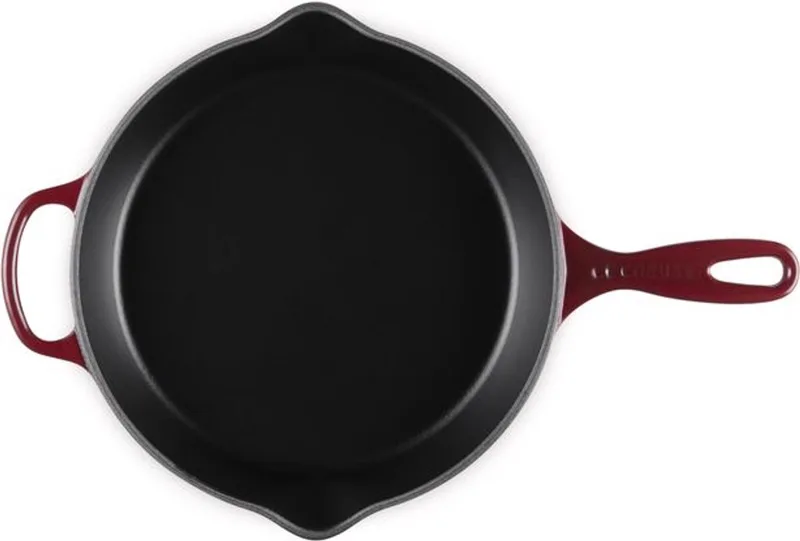Skillet Signature - Ø 26 cm - Geëmailleerde Anti-aanbaklaag - Duurzaam, Vaatwasserbestendig en Perfect voor Gezond Bakken en Braden de Le Creuset en Garnet – photo produit