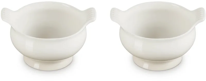 Soepkommen Set van 2 in Aardewerk 0,60 Liter från Le Creuset i Meringue – produktbild 1 av 5