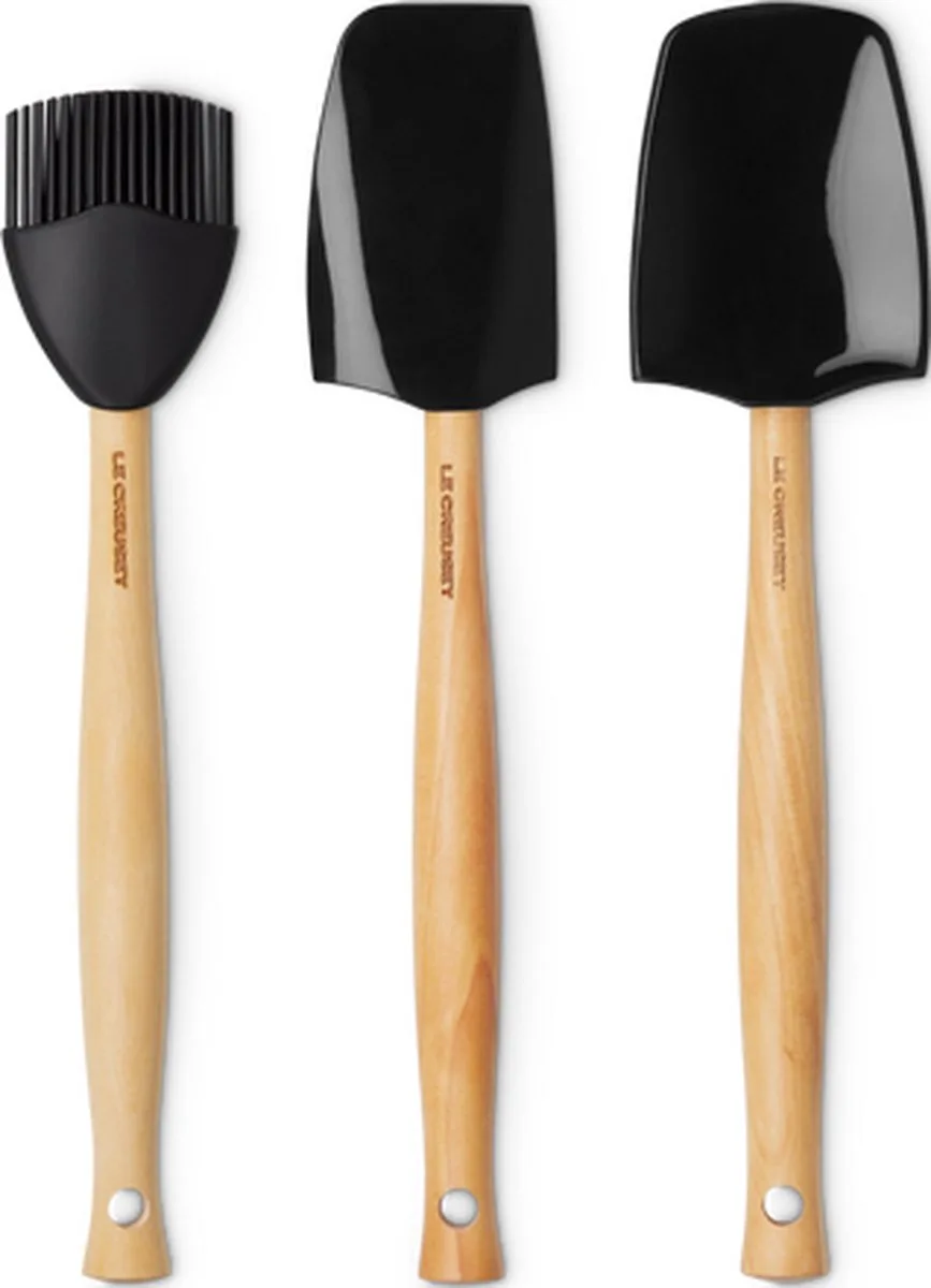Spatelset - 3 stuks - Premium van Le Creuset in Zwart – productfoto
