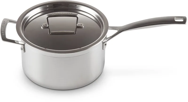 Steelpan met handvat en deksel Ø 20cm 3,8l de Le Creuset en Rvs – photo produit
