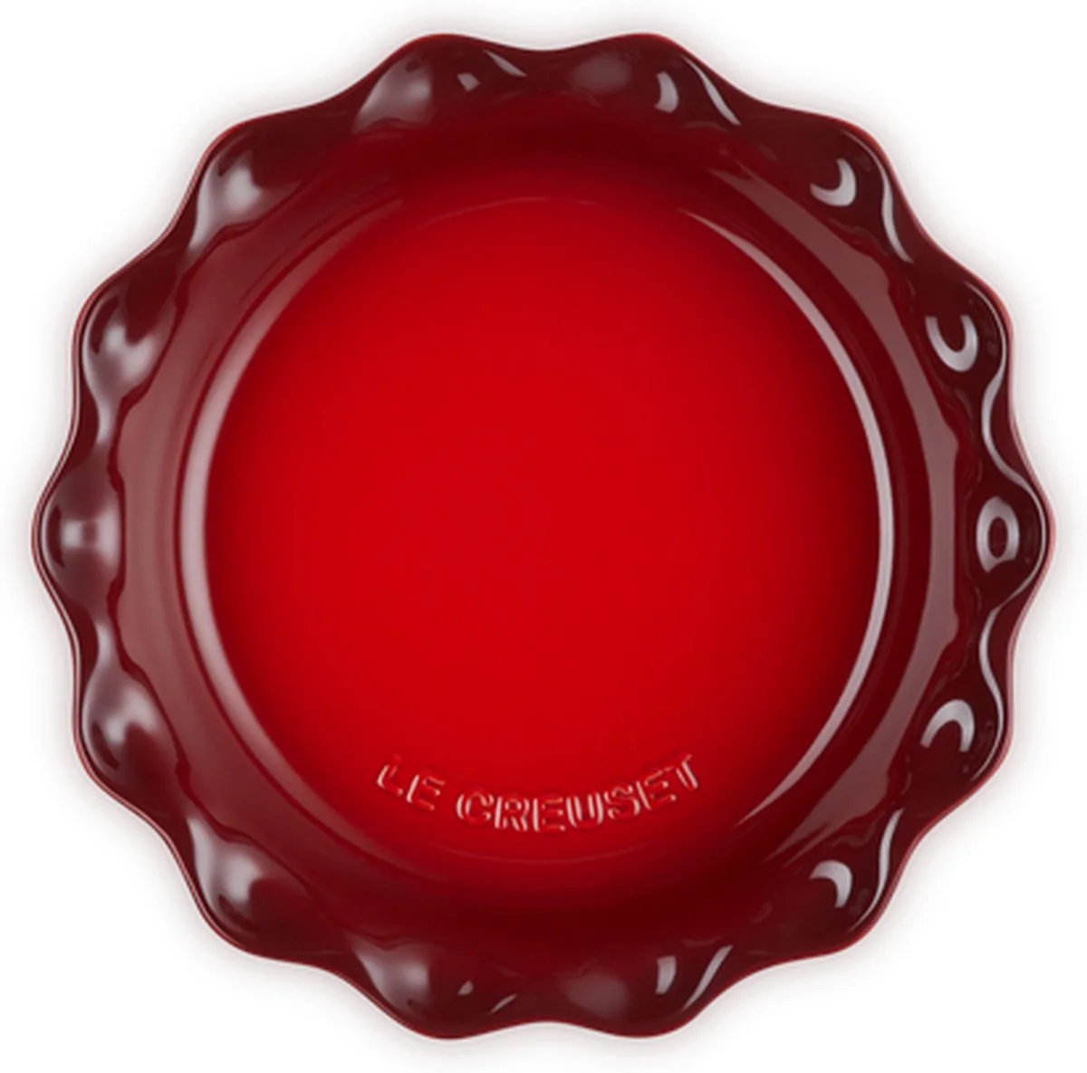 Taartvorm 23 Cm / 1,2 Liter - Rond Hoog - in Aardewerk - Kersenrood van Le Creuset in Rood – productfoto