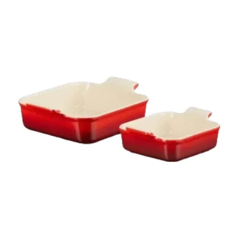 Tradition 2-teiliges Set quadratischer Bräter, 13/20 cm, Rot by Le Creuset – product photo