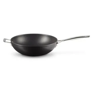 Wokpan met steel - Les Forgées TNS - ø 30 cm / 4.7 liter - standaard anti-aanbaklaag by Le Creuset in Black – product photo 2 of 3